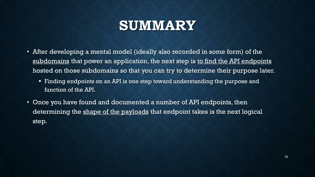 summary