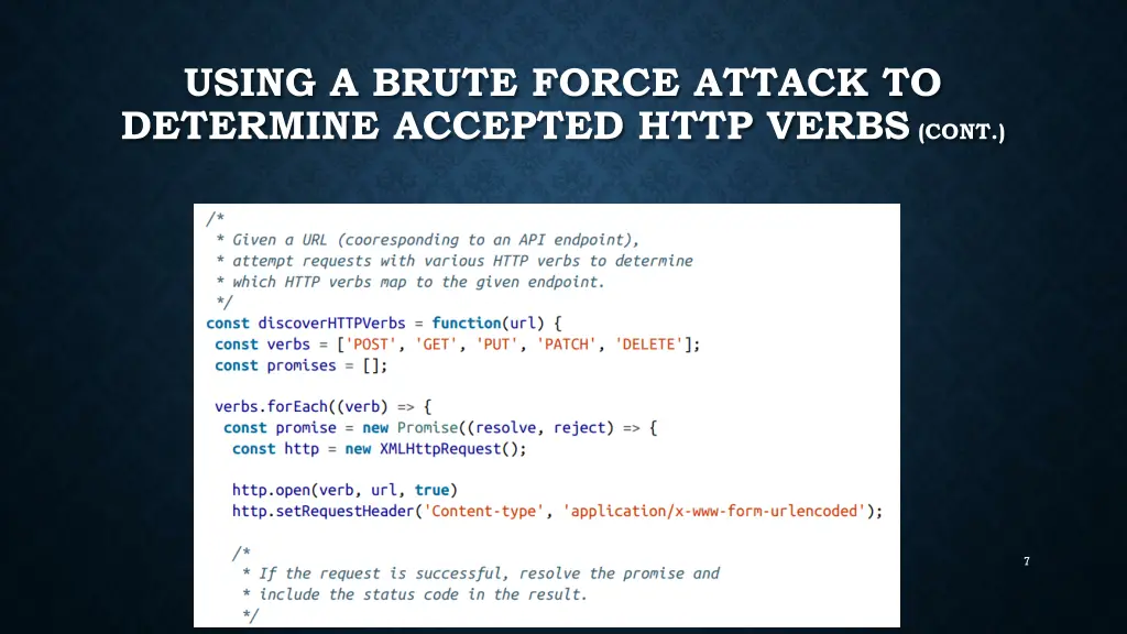 using a brute force attack to determine accepted 1