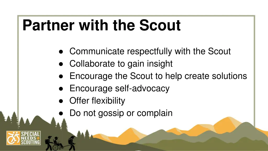 partner with the scout