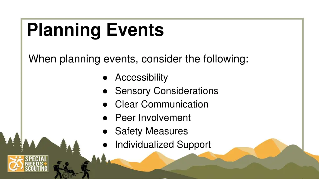 planning events