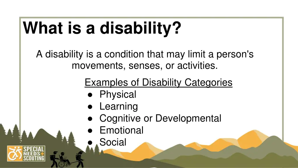what is a disability