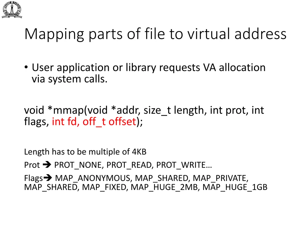mapping parts of file to virtual address