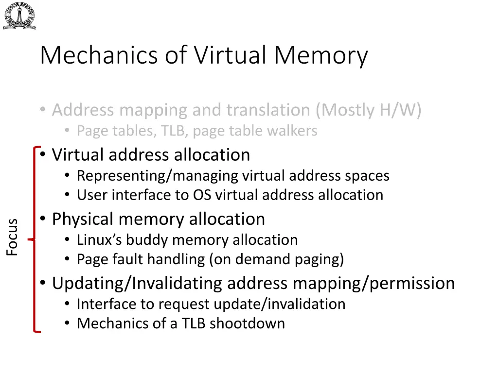 mechanics of virtual memory