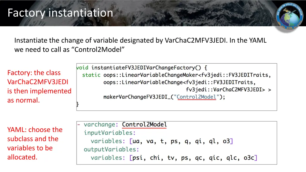 factory instantiation