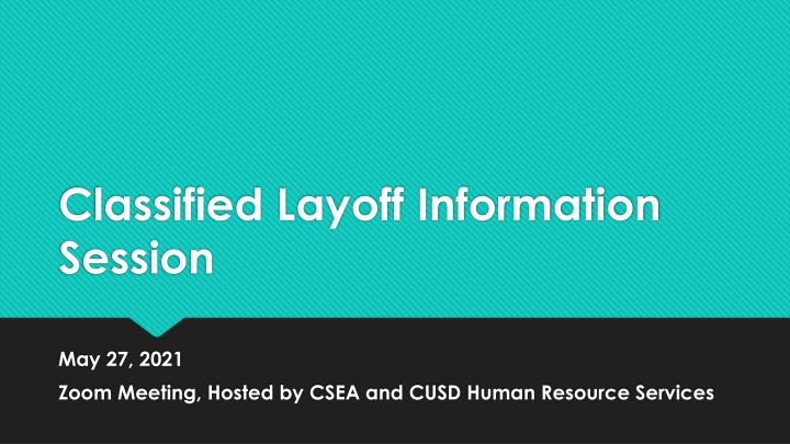classified layoff information session