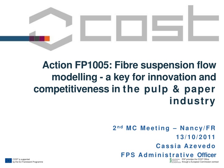 action fp1005 fibre suspension flow modelling