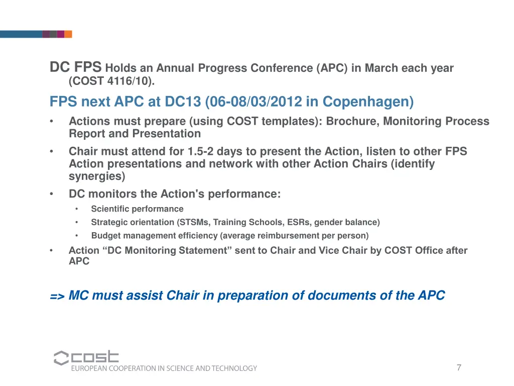 dc fps holds an annual progress conference