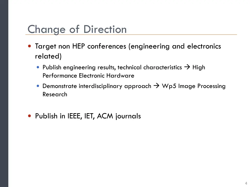 change of direction