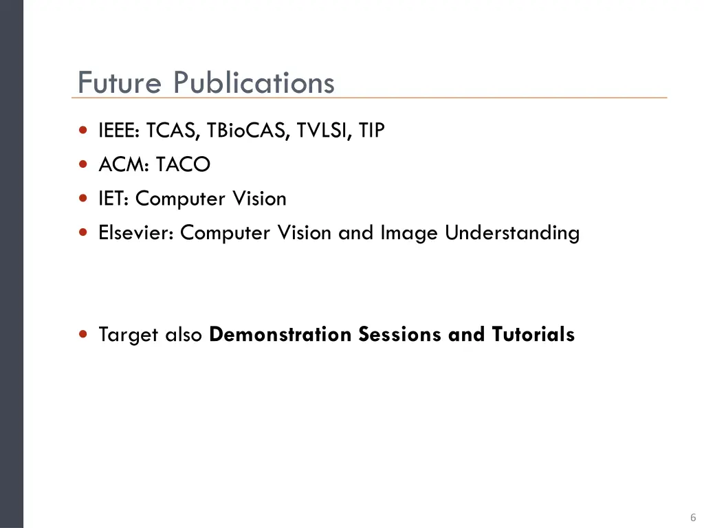future publications 1
