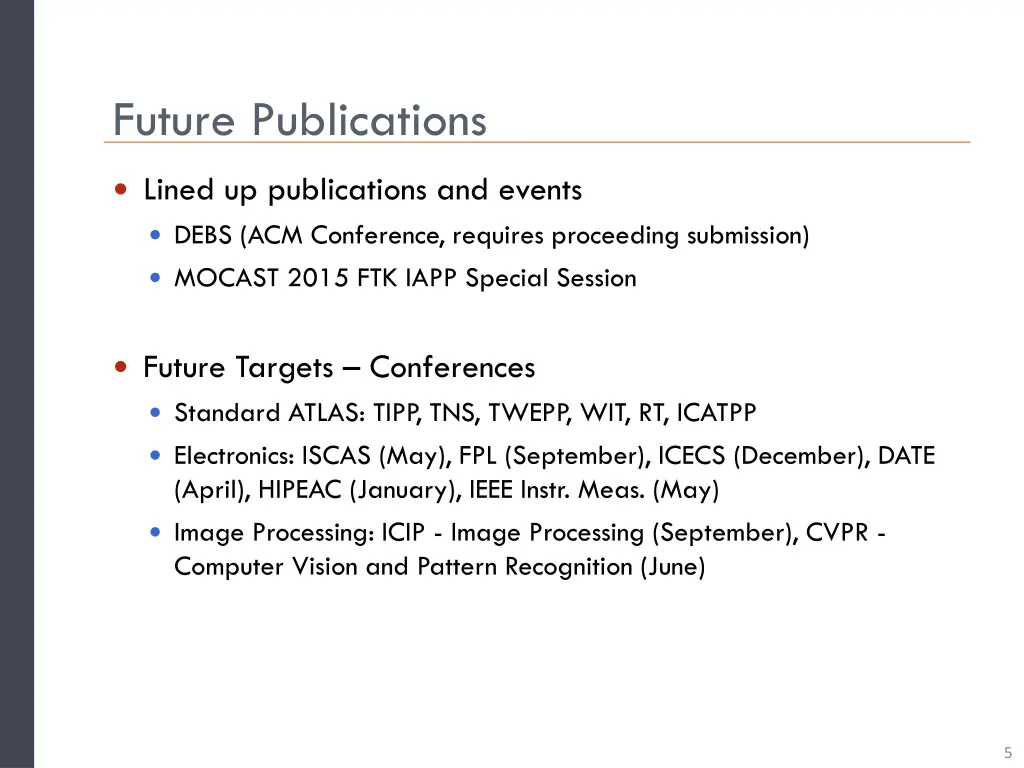 future publications