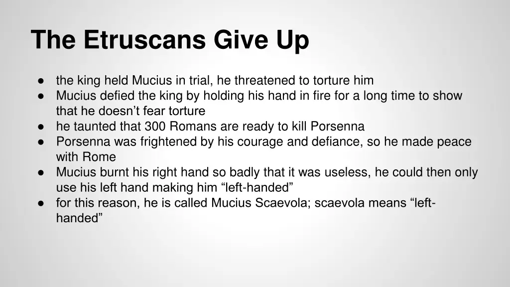 the etruscans give up