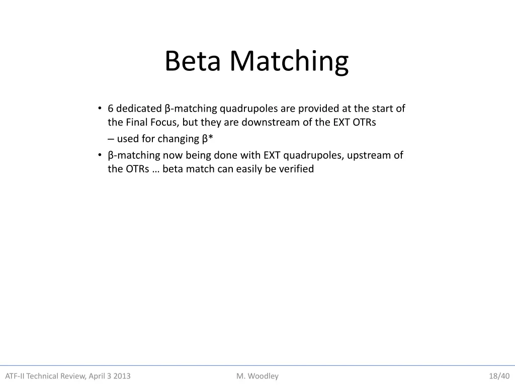 beta matching
