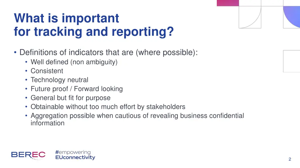 what is important for tracking and reporting