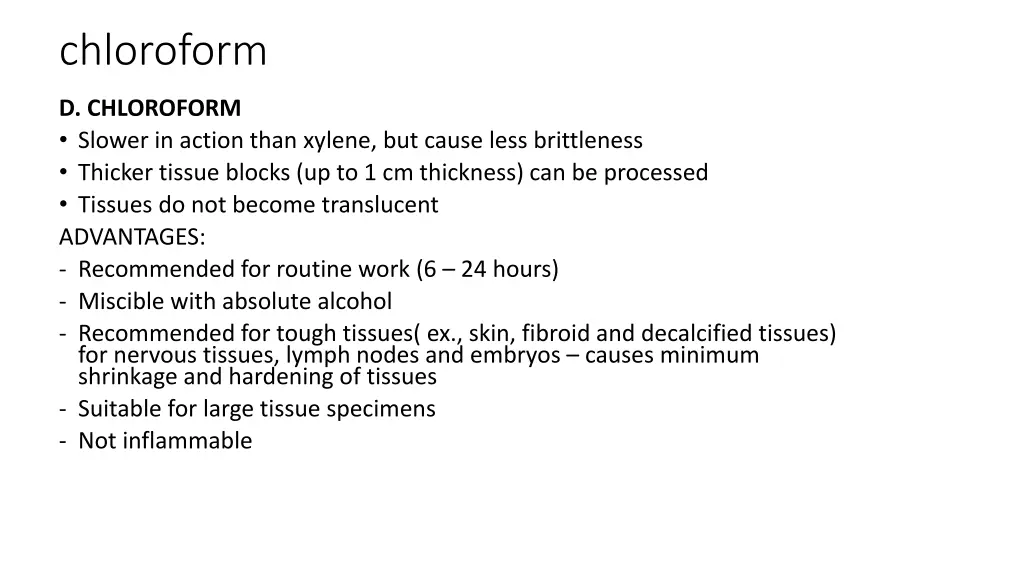 chloroform
