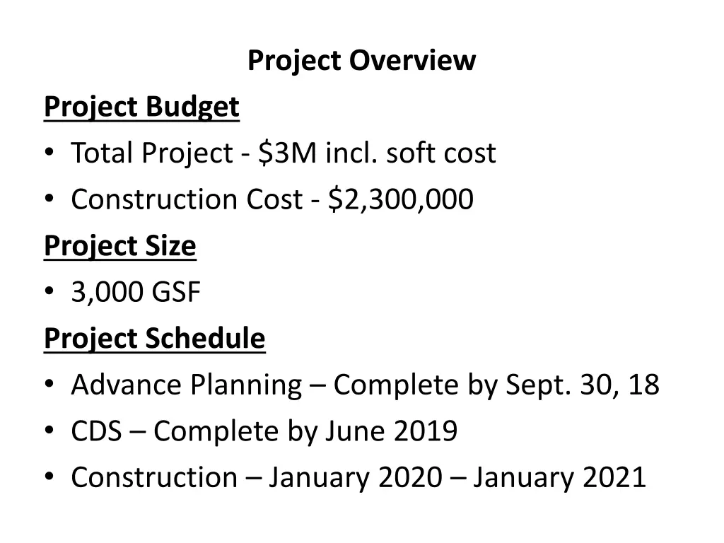 project overview