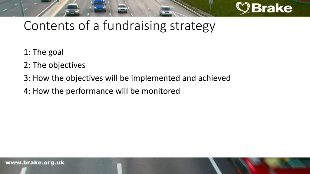 contents of a fundraising strategy