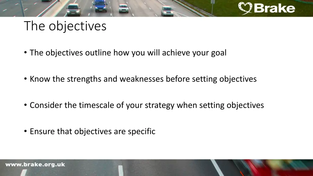 the objectives