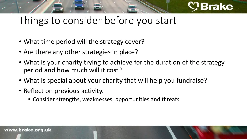 things to consider before you start