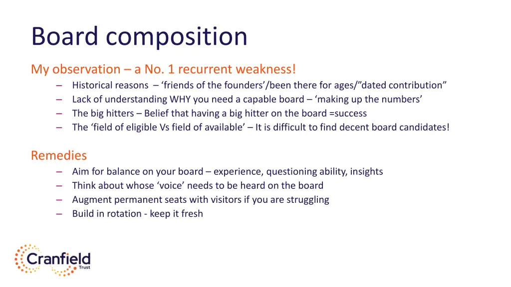 board composition