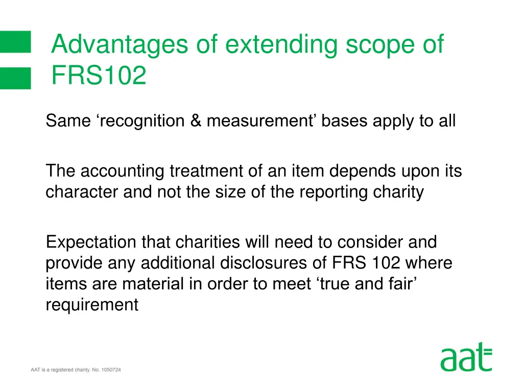 advantages of extending scope of frs102