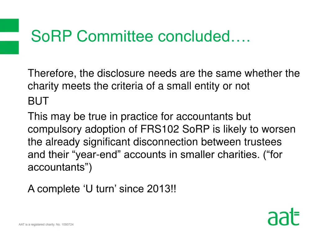 sorp committee concluded