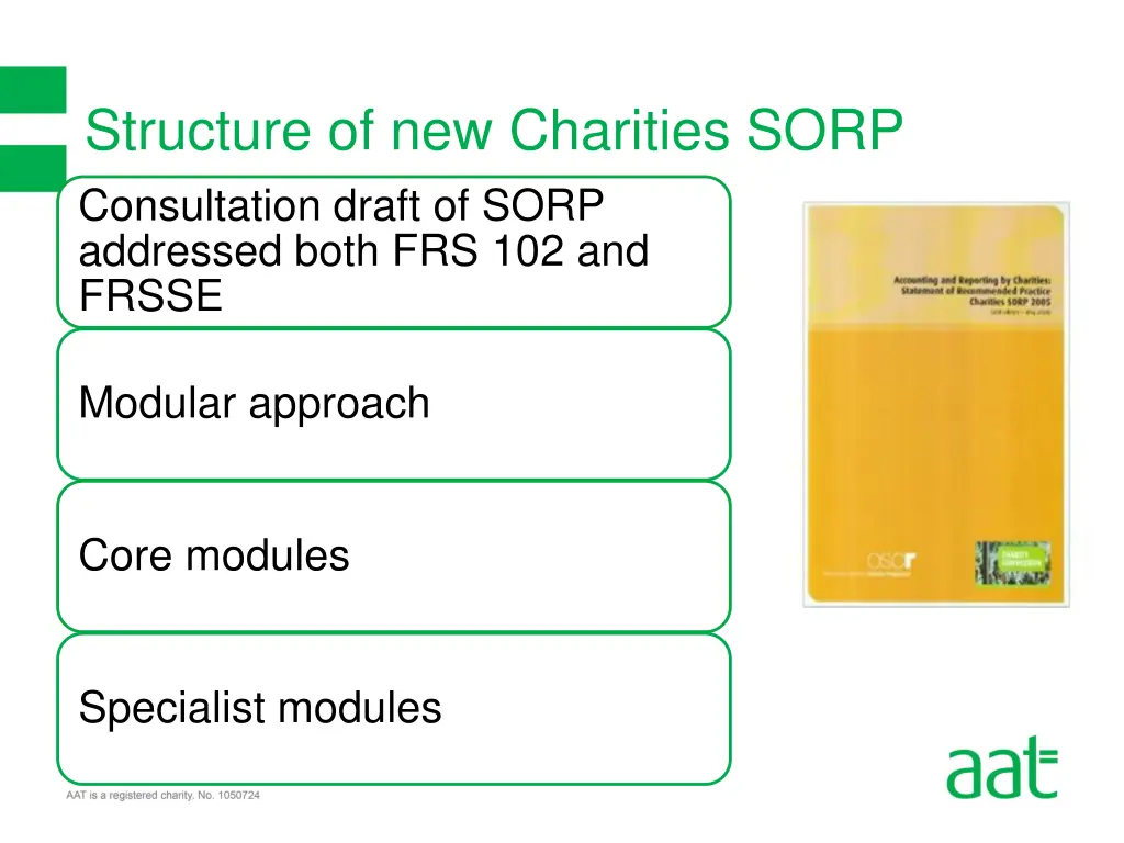 structure of new charities sorp consultation