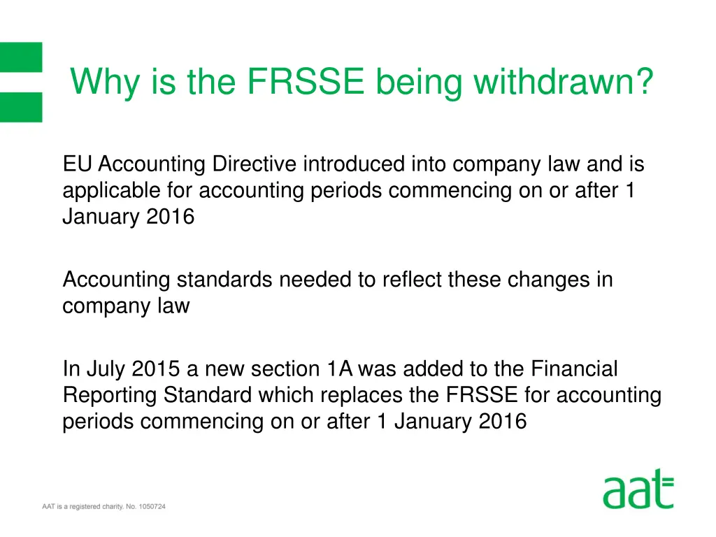 why is the frsse being withdrawn