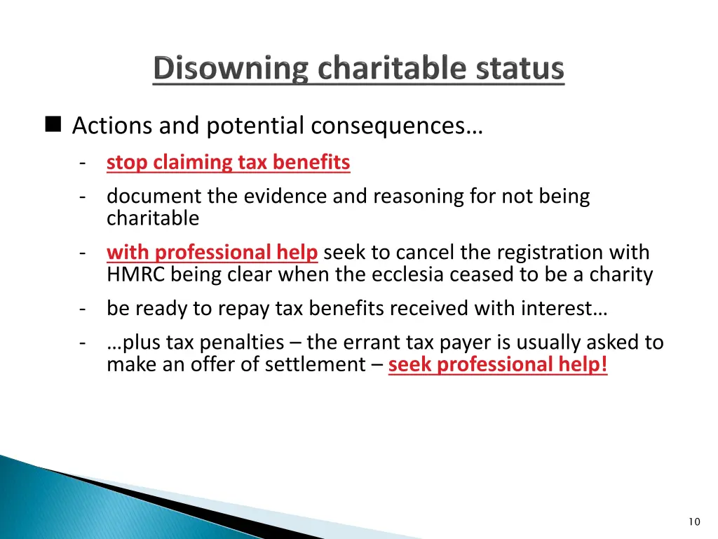 actions and potential consequences stop claiming