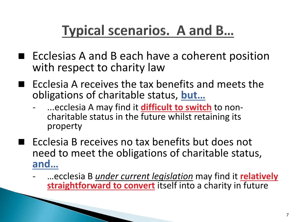 ecclesias a and b each have a coherent position