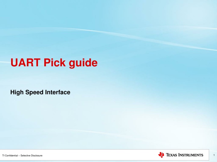 uart pick guide