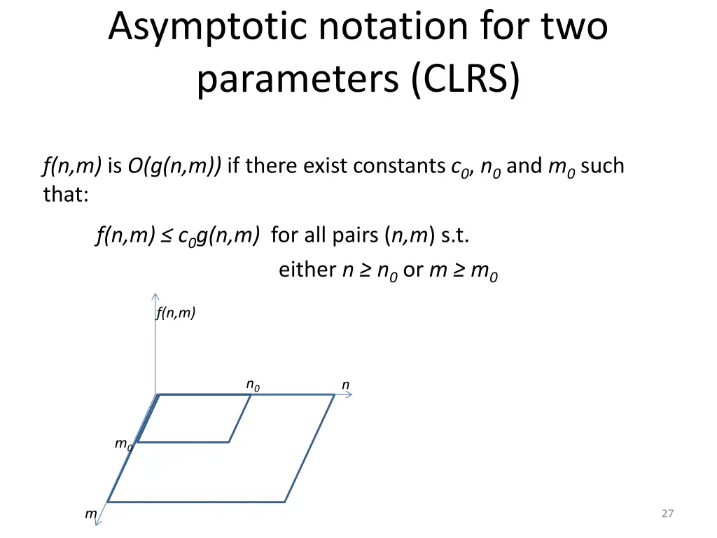 asymptotic notation for two parameters clrs