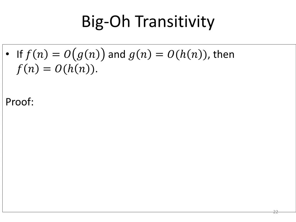 big oh transitivity