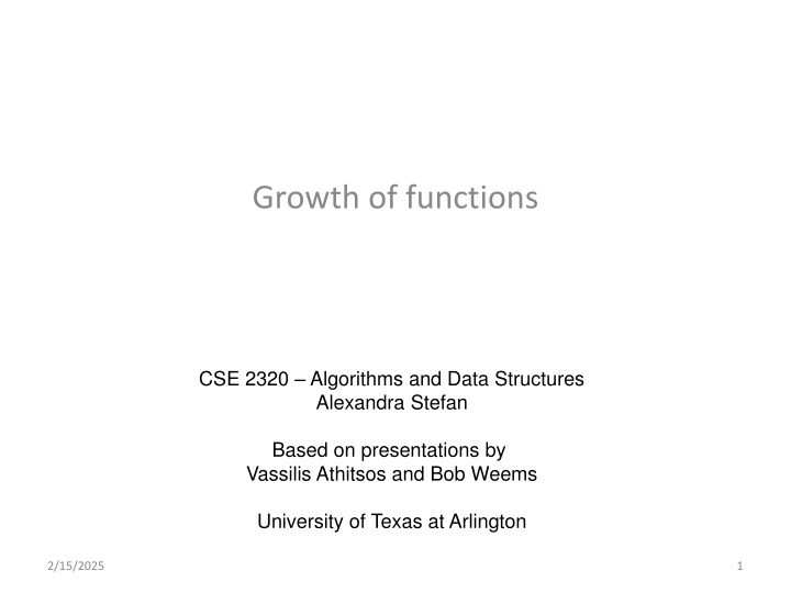 growth of functions