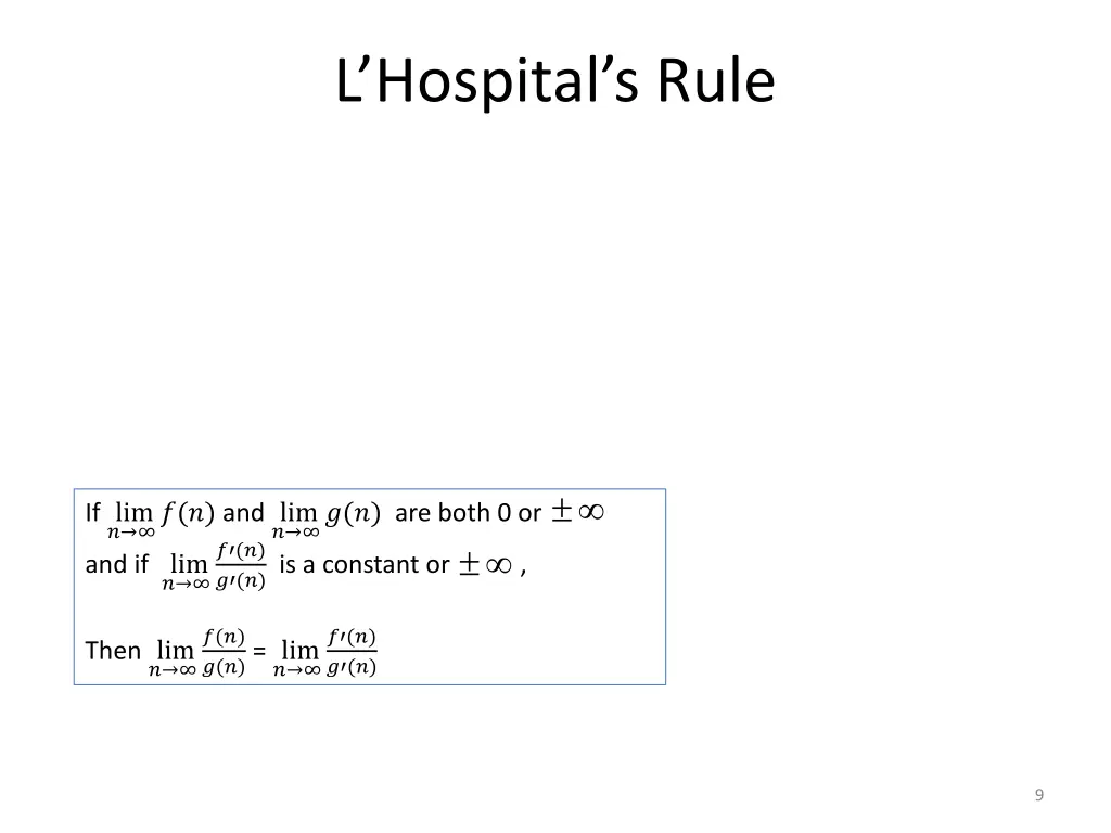 l hospital s rule