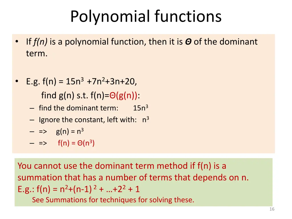 polynomial functions