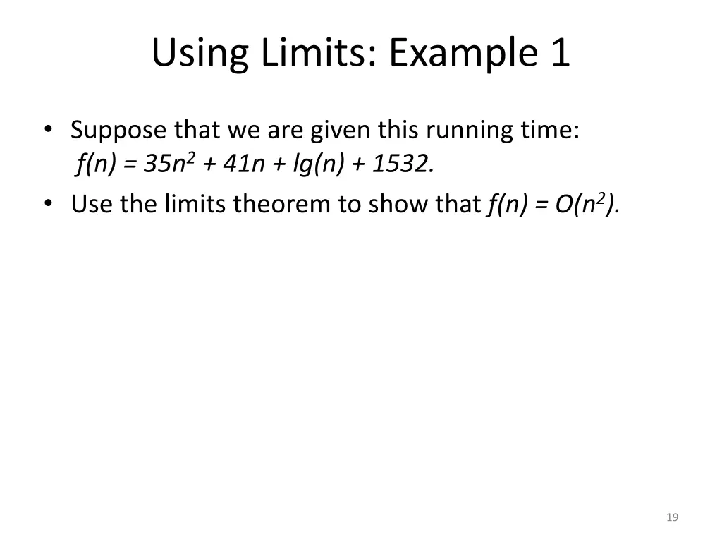 using limits example 1