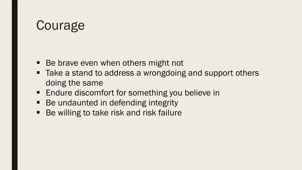 courage