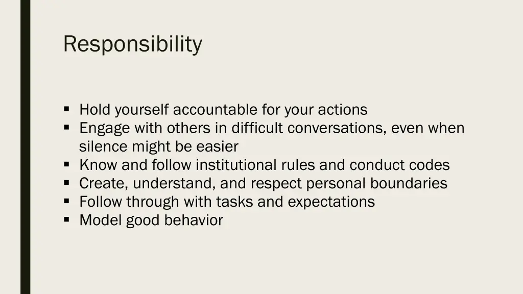 responsibility