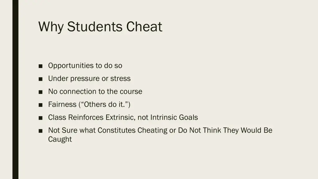 why students cheat