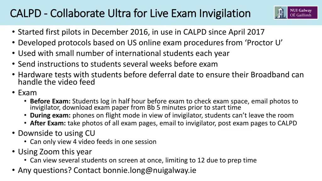 calpd calpd collaborate ultra for live exam