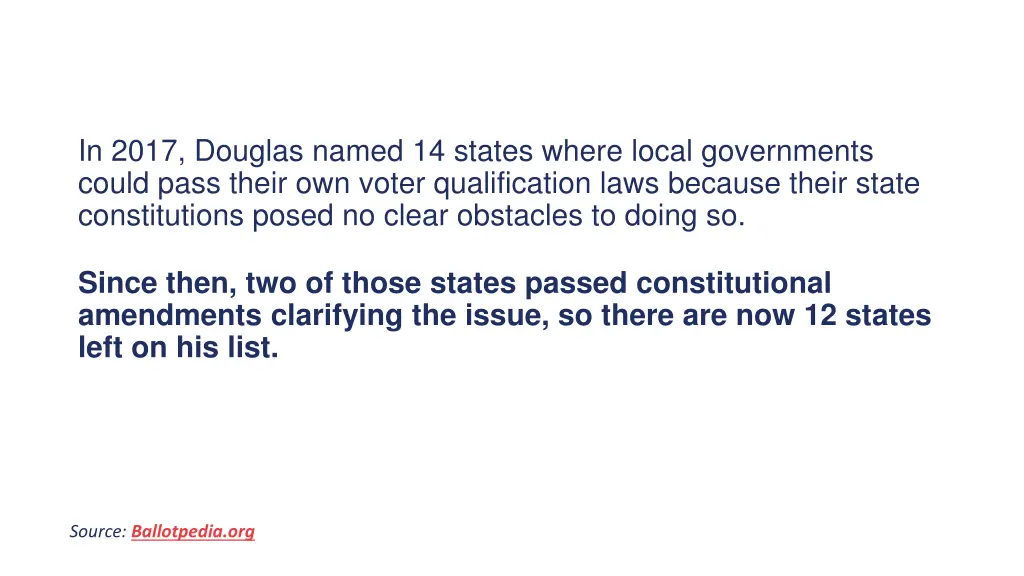 in 2017 douglas named 14 states where local