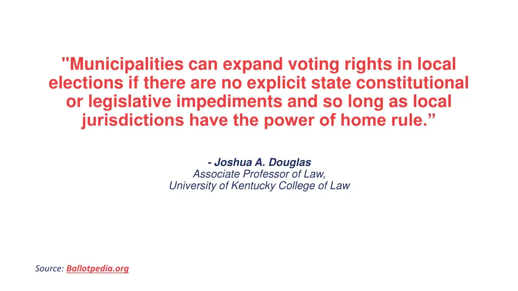 municipalities can expand voting rights in local