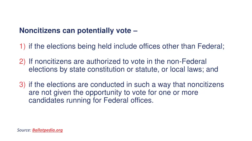 noncitizens can potentially vote