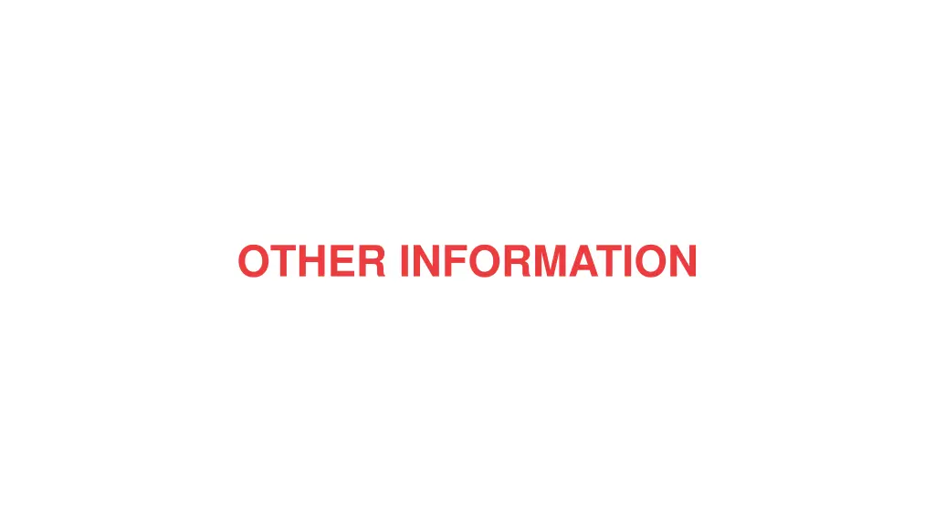 other information