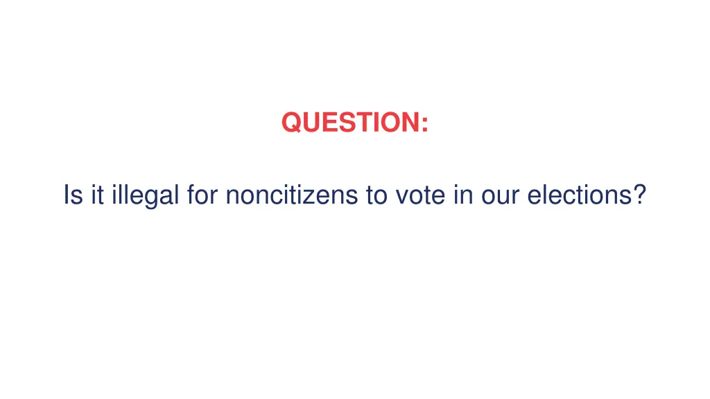 question