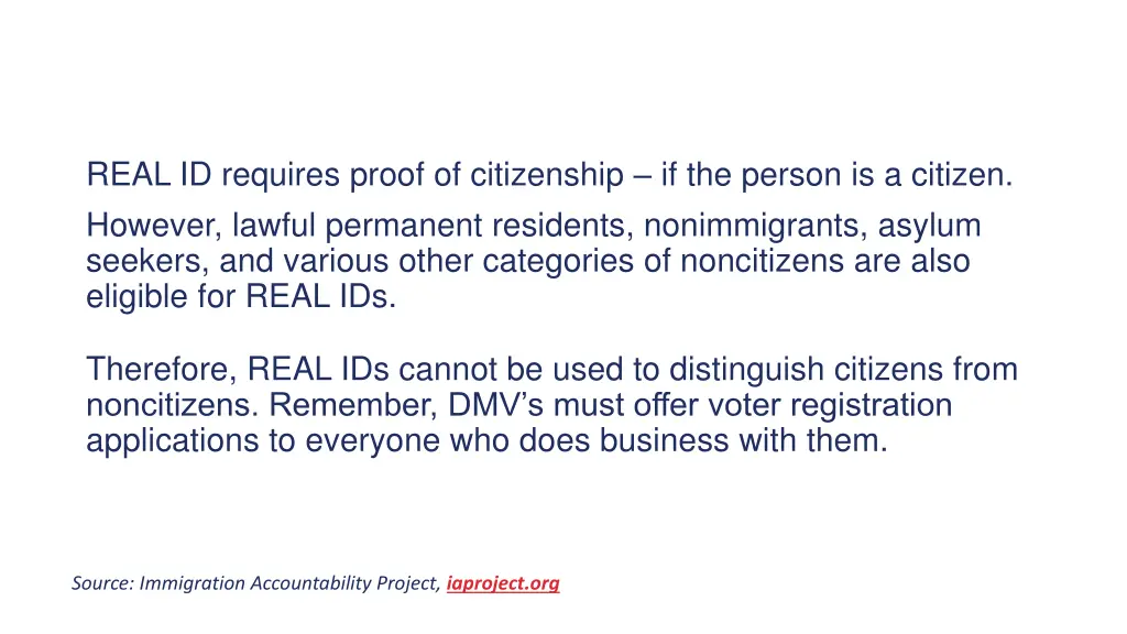 real id requires proof of citizenship
