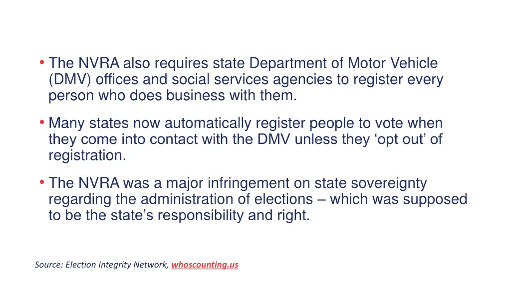 the nvra also requires state department of motor