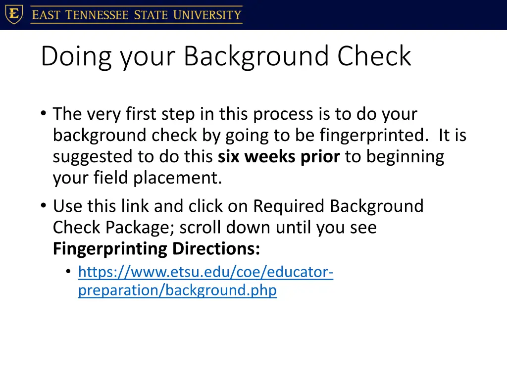 doing your background check