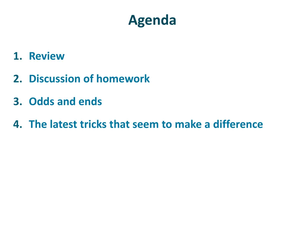 agenda