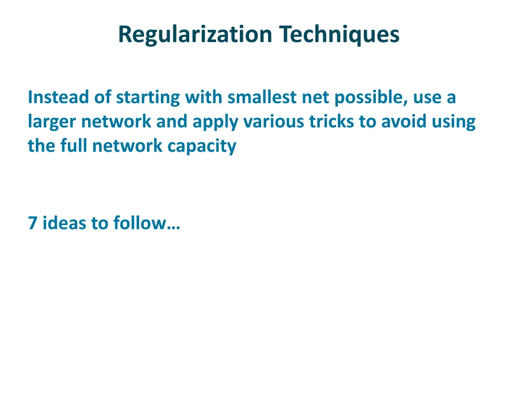 regularization techniques